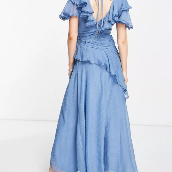 Asos Design blue dress sz 2 - Picture 3 of 6